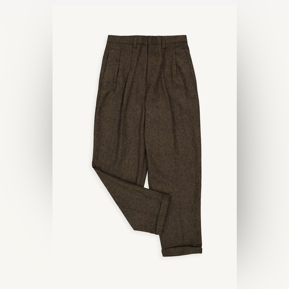 Olive Clothing Volk Wool Trousers in Chestnut - Picture 5 of 8